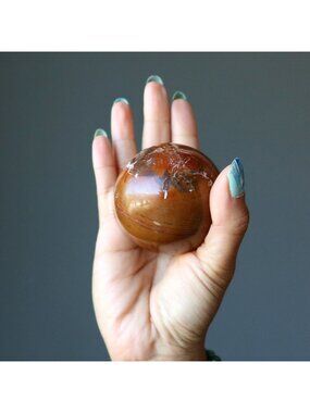 Ocean Jasper Sphere Red Tectonic Crystal Ball Wounded Warrior Madagascar Stone